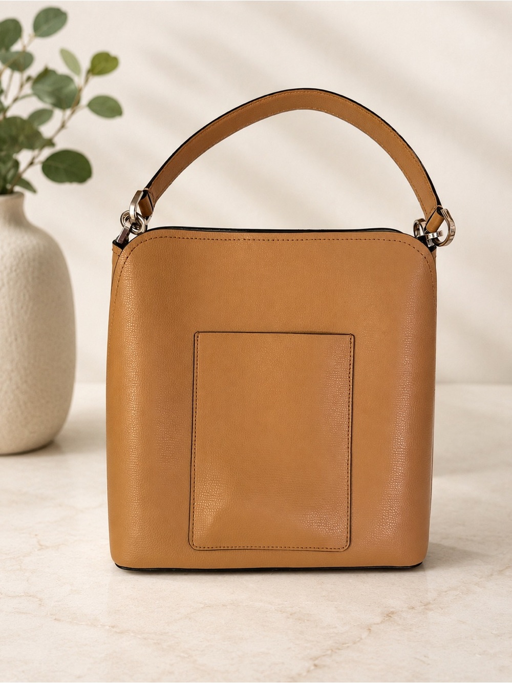 kate spade New York Darcy Bucket Leather Crossbody Bag in Classic Saddle - Picture 2 of 4